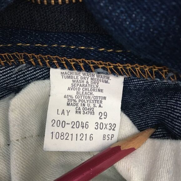 VINTAGE Lee High Rise Wide Leg Dark Blue Jeans - Picture 7 of 8